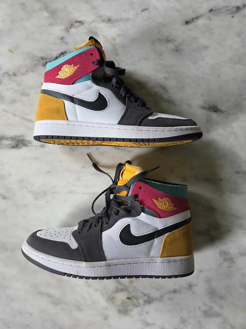 Men's 6 Air Jordan 1 High Zoom Comfort Multi-Color Basketball Shoes